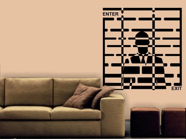 Labyrint Silueta muža, Samolepky na stenu