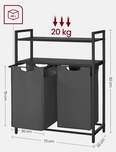 KÔŠ NA BIELIZEŇ, čierna MID.YOU - Žehlenie & pranie, Online Only