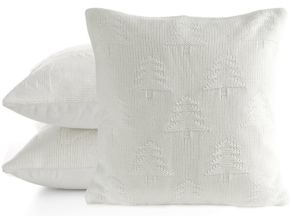 VIANOČNÁ DEKORAČNÁ OBLIEČKA NA VANKÚŠ CROCHET7 45X45 CM BIELA