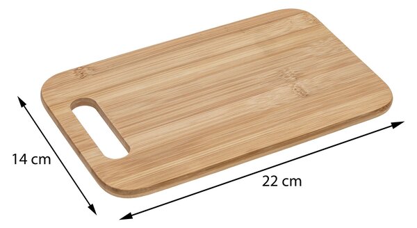 Doska na krájanie so stojanom Set, bambus, sada 4ks, 22x14 cm