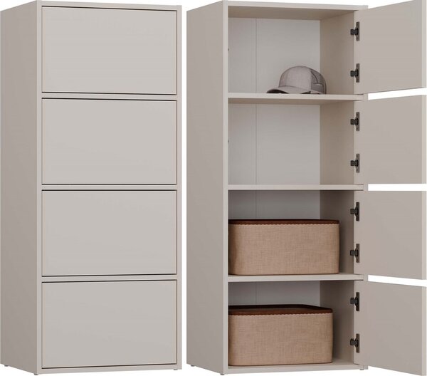 Komoda, materiál: kašmír, rozmer: 50 x 119 x 40 cm, farba: béžová, rozmer: 50 x 119 x 40 cm