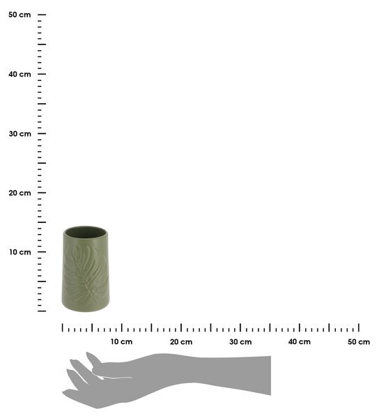 Kúpeľňový pohár Rollan Leaf, zelená, 400 ml