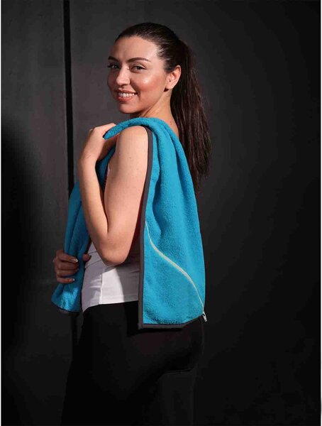 RÝCHLOSCHNÚCI BAVLNENÝ UTERÁK SPORT 30X110 CM TYRKYSOVÁ