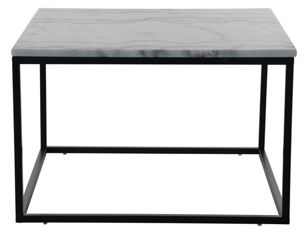 Mramorový konferenčný stolík s čiernou konštrukciou RGE Accent, šírka 75 cm
