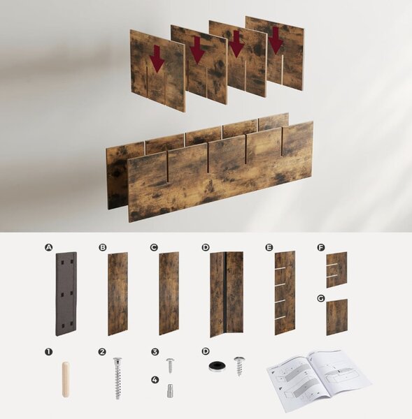 SONGMICS Botník Vasagle Endersen 105 cm hnedý/čierny