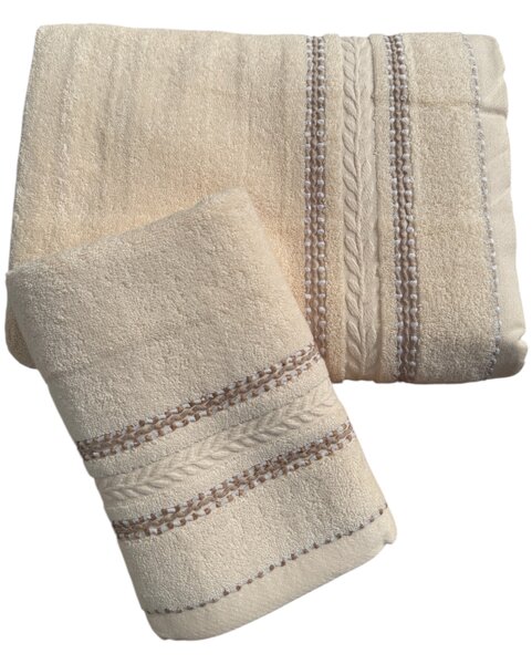 Aurélia CREAM - bavlnený uterák a osuška Uteráky rozmer: Uterák 50x 95 cm