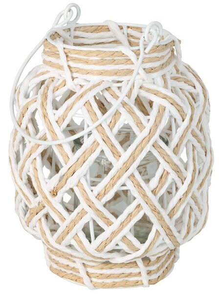 LAMPÁŠ BOHO 20X16 CM BIELA/HNEDÁ
