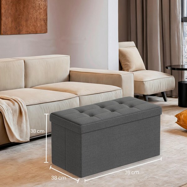ÚLOŽNÝ BOX NA SEDENIE, textil, kompozitné drevo, 78/38/38 cm - Kreslá, Online Only