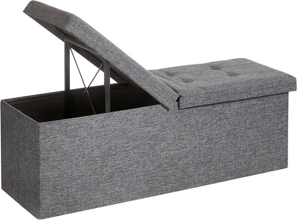 ÚLOŽNÝ BOX NA SEDENIE, textil, kompozitné drevo, 110/38/38 cm - Kreslá, Online Only