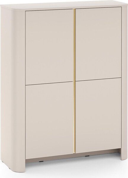 Skriňa, kašmír, 103 x 39 x 132 cm. Moderný nábytok s zaoblenými hranami