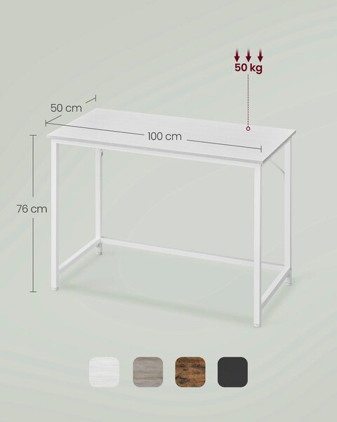 PC STÔL, biela, 100/50/76 cm Boxxx - Online Only kancelárie, Online Only