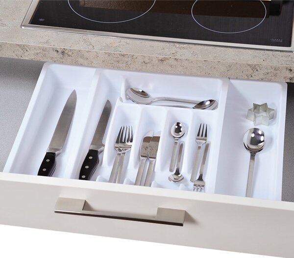 Plastový kuchynský organizér Loft White, 50x38 cm