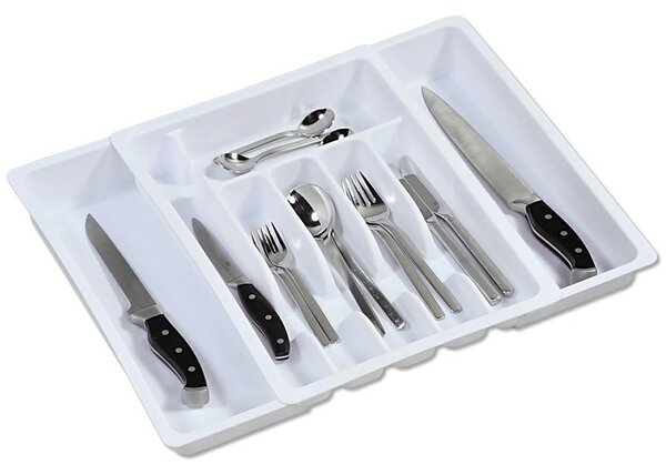 Plastový kuchynský organizér Loft White, 50x38 cm