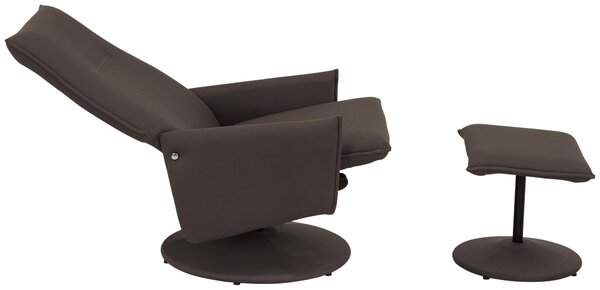 RELAXAČNÉ KRESLO S PODNOŽKOU, textil, sivohnedá P & B - Online Only obývacie izby, Online Only