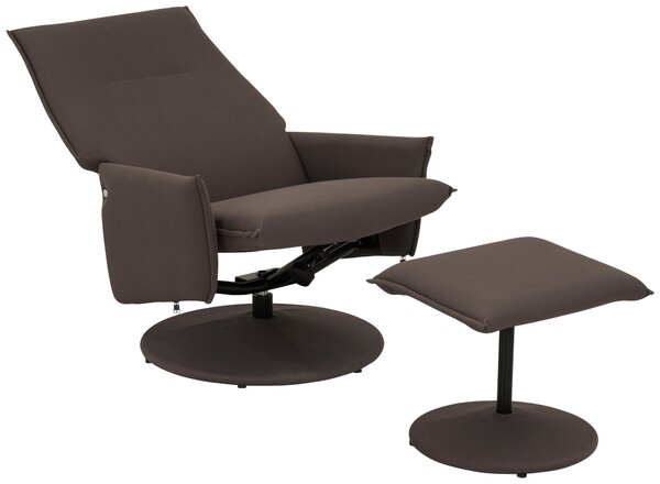 RELAXAČNÉ KRESLO S PODNOŽKOU, textil, sivohnedá P & B - Online Only obývacie izby, Online Only