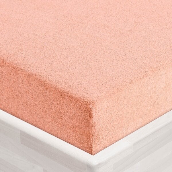 Froté napínacie prestieradlo FR-005 Svetlo broskyňové 90 x 200 - výška 20 cm
