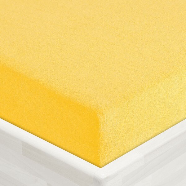 Froté napínacie prestieradlo FR-003 Žlté 90 x 200 - výška 20 cm