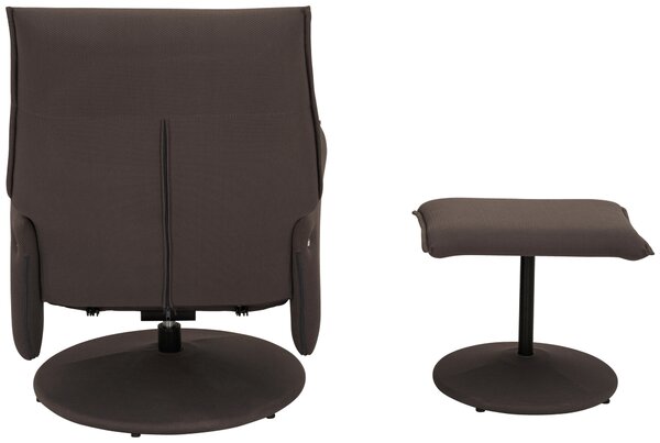 RELAXAČNÉ KRESLO S PODNOŽKOU, textil, sivohnedá P & B - Online Only obývacie izby, Online Only