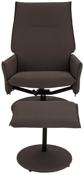RELAXAČNÉ KRESLO S PODNOŽKOU, textil, sivohnedá P & B - Online Only obývacie izby, Online Only