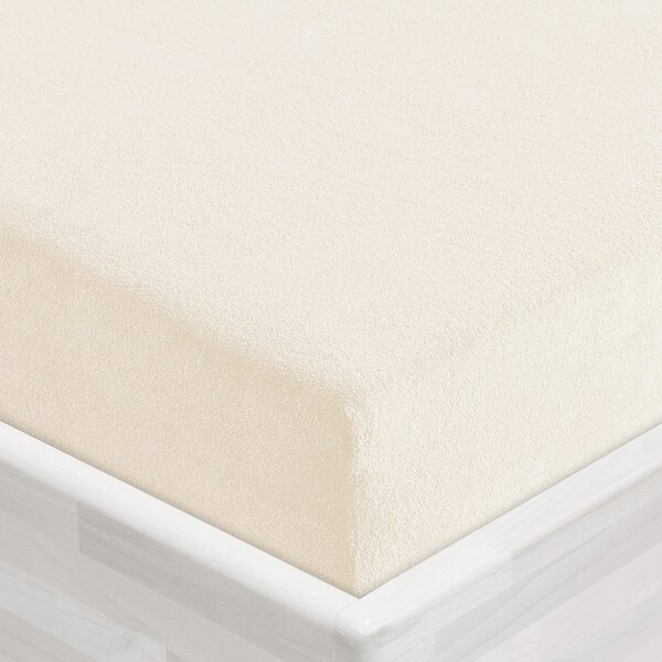 Froté napínacie prestieradlo FR-002 Smetanové 90 x 200 - výška 20 cm