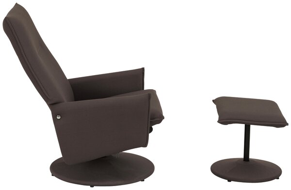 RELAXAČNÉ KRESLO S PODNOŽKOU, textil, sivohnedá P & B - Online Only obývacie izby, Online Only
