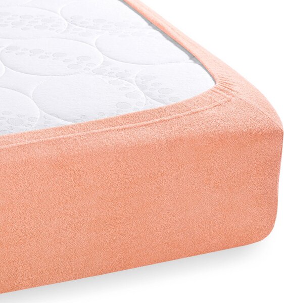 Froté napínacie prestieradlo na vysoký matrac FR-005 Svetlo broskyňová 80 x 200 - výška 30 cm