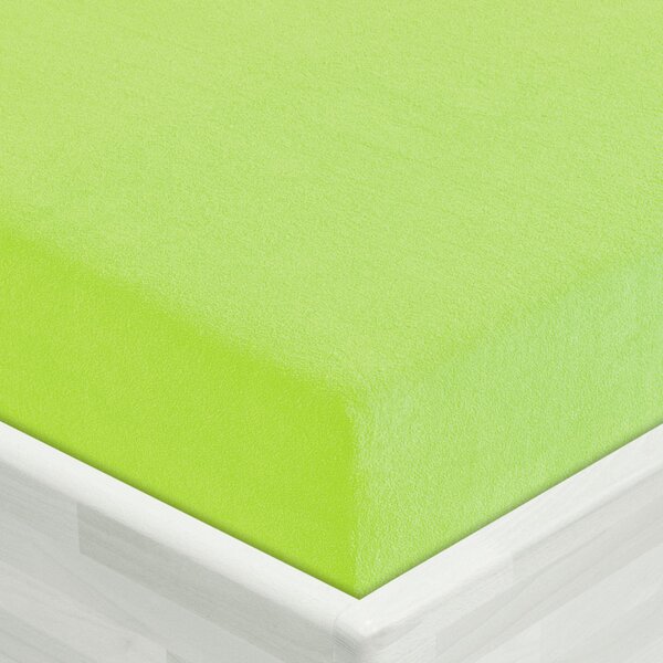 Froté napínacie prestieradlo FR-019 Žiarivo zelené 90 x 200 - výška 20 cm