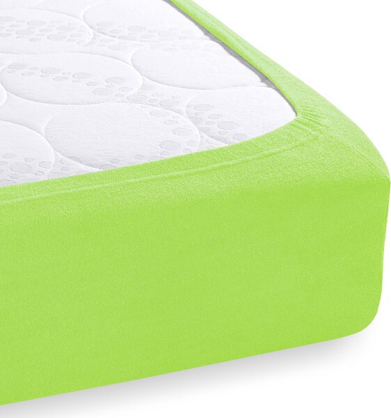 Froté napínacie prestieradlo FR-019 Žiarivo zelené 90 x 200 - výška 20 cm