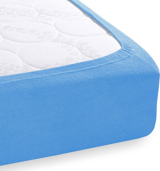 Froté napínacie prestieradlo FR-015 Svetlo modré 90 x 200 - výška 20 cm