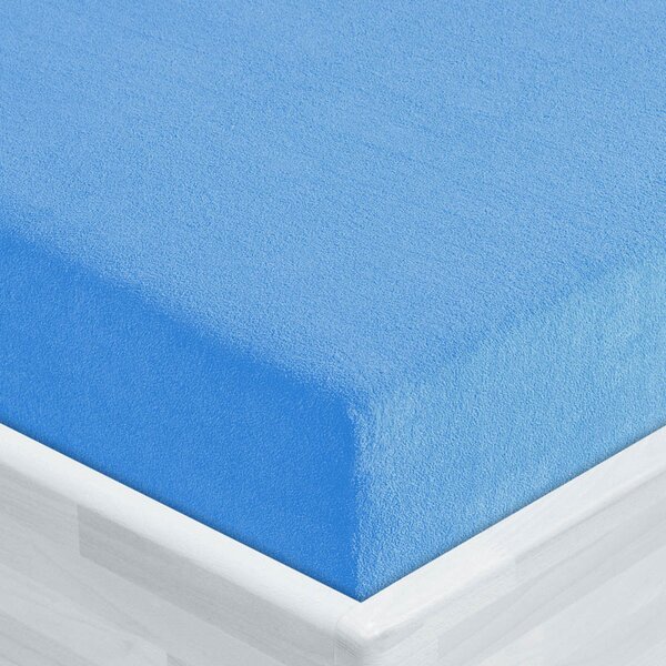 Froté napínacie prestieradlo FR-015 Svetlo modré 90 x 200 - výška 20 cm