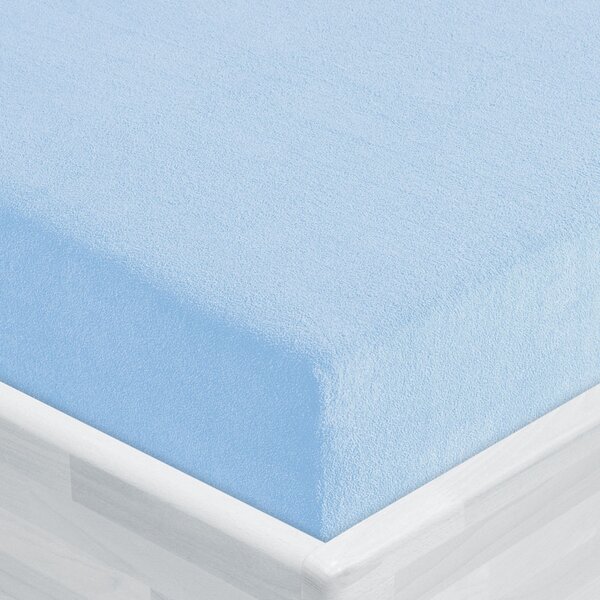 Froté napínacie prestieradlo FR-014 Nebesky modré 90 x 200 - výška 20 cm