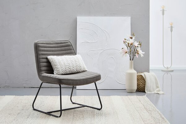 KRESLO, textil, sivá P & B - Online Only obývacie izby, Online Only