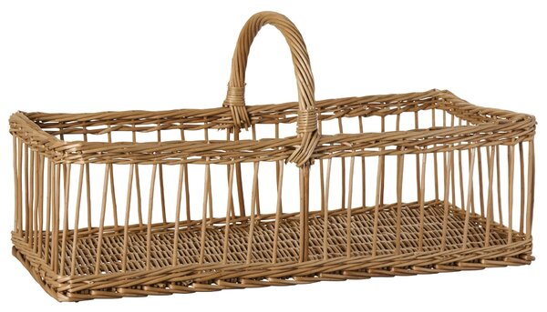Prútený kôš s uchom Oblong Open Braid 60 cm