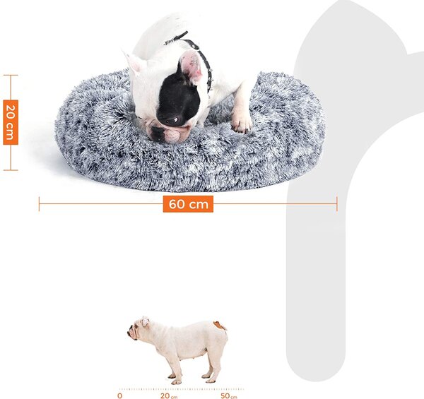 FEANDREA Plyšový okrúhly pelech pre psov 60 cm