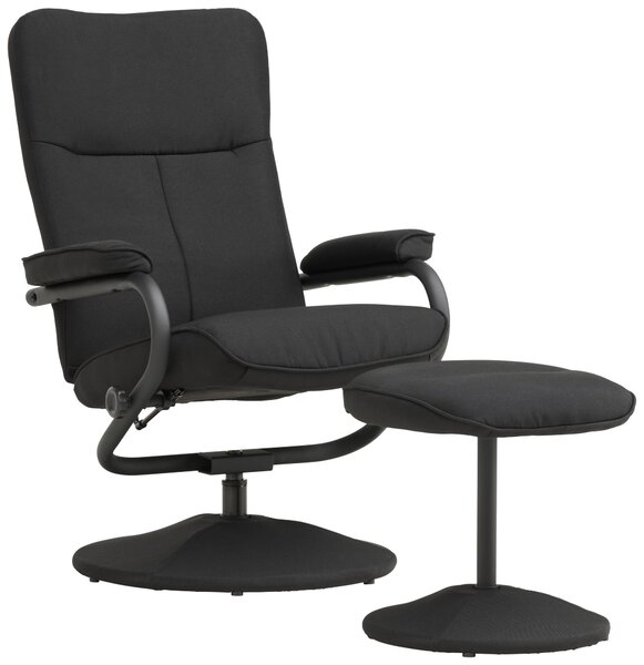 RELAXAČNÉ KRESLO S PODNOŽKOU, textil, čierna P & B - Online Only obývacie izby, Online Only