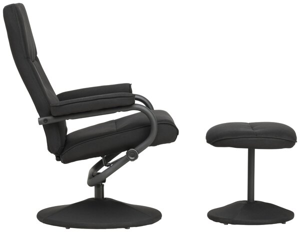 RELAXAČNÉ KRESLO S PODNOŽKOU, textil, čierna P & B - Online Only obývacie izby, Online Only