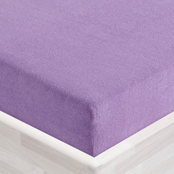 Detské froté napínacie prestieradlo do postieľky FR-012 Levanduľové 60 x 120 x 10 cm - do postieľky