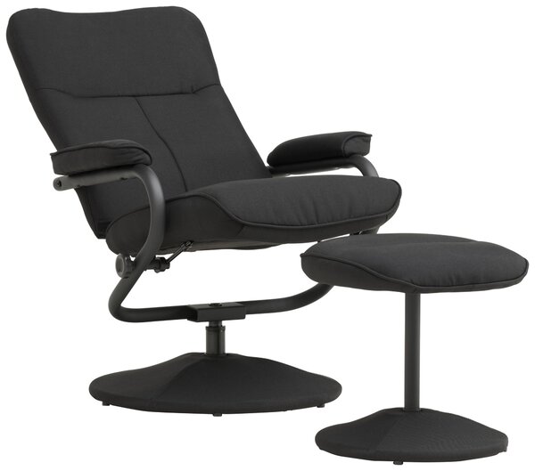 RELAXAČNÉ KRESLO S PODNOŽKOU, textil, čierna P & B - Online Only obývacie izby, Online Only