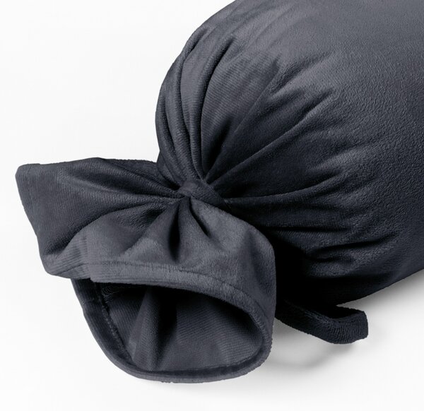Biante Zamatový vankúš valec bonbon Velvet Prémium SVP-004 Antracitovo sivý 15x40 cm