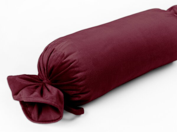 Biante Zamatový vankúš valec bonbon Velvet Prémium SVP-010 Tmavo vínový 15x80 cm