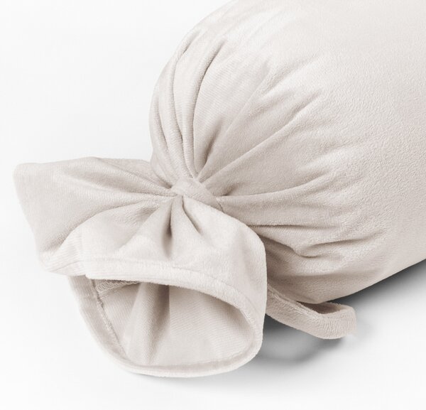 Biante Zamatový vankúš valec bonbon Velvet Prémium SVP-024 Krémovo biely 15x40 cm