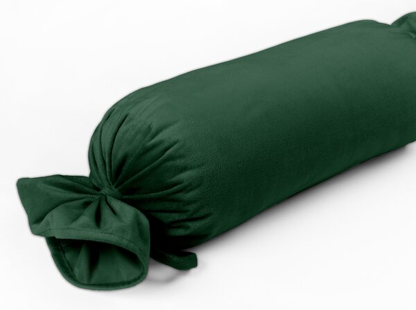 Biante Zamatový vankúš valec bonbon Velvet Prémium SVP-012 Zelený 15x40 cm