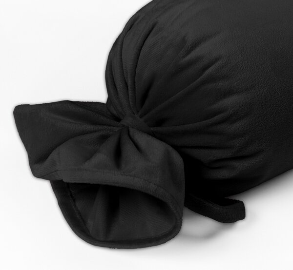 Biante Zamatový vankúš valec bonbon Velvet Prémium SVP-014 Čiernozelený 15x40 cm
