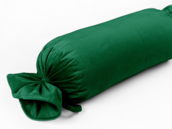 Biante Zamatový vankúš valec bonbon Velvet Prémium SVP-032 Zelený 15x40 cm