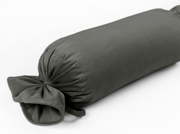 Biante Zamatový vankúš valec bonbon Velvet Prémium SVP-021 Tmavo sivozelený 15x40 cm