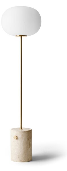 Audo Copenhagen - JWDA Stojaca Lampa Travertine Brushed Brass - Lampemesteren