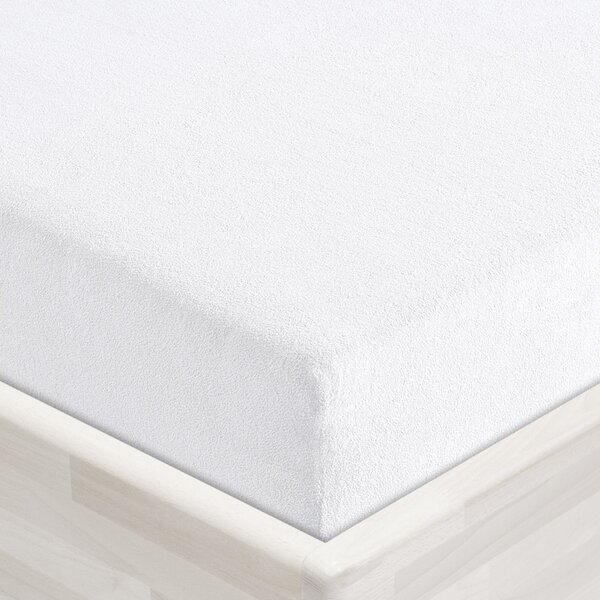 Froté napínacie prestieradlo FR-031 Biele 90 x 200 - výška 20 cm