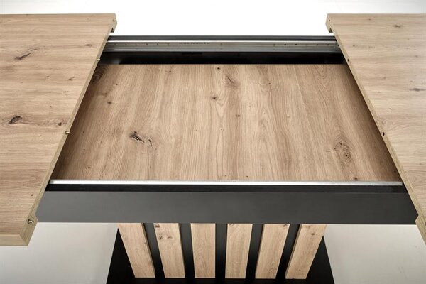 Halmar LAMELLO rozkladací stôl 130-180/80 cm dub artisan/čierny