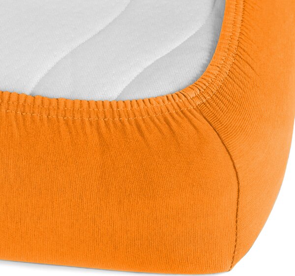 Jersey napínacie prestieradlo JR-006 Oranžové 90 x 200 - výška 20 cm