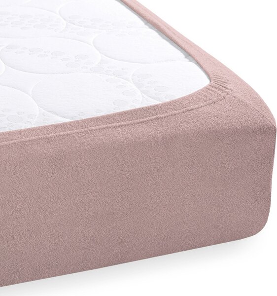 Detské froté napínacie prestieradlo do postieľky FR-024 Hnedoružové 60 x 120 x 10 cm - do postieľky